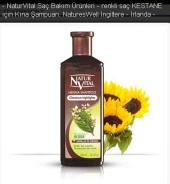 Natur Vital Henna Kumral Kahve Saçlar İçin Şampuan 300 ml - 1