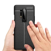 One Plus 8 Pro Kılıf Deri Tarzı Niss Silikon Case - 11