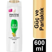 Pantene Şampuan Güç ve Parlaklık 600 Ml Doğal Sentez - 1