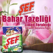 Şef Matik Toz Çamaşır Makinesi Deterjanı 9 Kg Renkli ve Beyazlar İçin Bahar Rüzgarı - 4