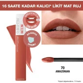 Maybelline Likit Mat Ruj 70 - SuperStay Matte Ink Liquid Lipstick 70 Amazonian thumbnail 3