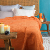 Verra Home Pamuk Battaniye Tek Kişilik Tv Battaniyesi 150x200cm Kremit - 1