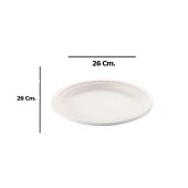 Roll-Up Nature Ekolojik Karton Kağıt Tek Kullanımlık Tabak - 26 Cm. - 50 Adetlik 1 Paket thumbnail 2