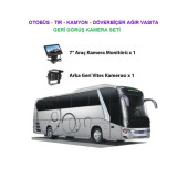 OTOBÜS - TIR - KAMYON - DÖVERBİÇER TÜM AĞIR VASITALAR İÇİN  GERİ GÖRÜŞ KAMERA SETİ - 1