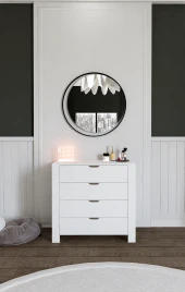 Midoser Duru Beyaz 4 Çekmeceli Şifonyer - 2