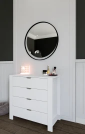 Midoser Duru Beyaz 4 Çekmeceli Şifonyer - 3