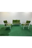 adımshops 2+1+1 Beyaz profil Balkon-bahçe-kafe- Çay Seti-koltuk Takımı-oturma Grubu-ofis Koltuğu - 1