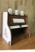 adımshops Ekmeklik New Bread Box,havlu Peçetelik(saklama Gözlü, Baharatlık Rafı, Dekoratif Demonte - 2
