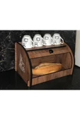 adımshops New Bread Box, Ekmeklik, Saklama Gözlü, Baharatlık Rafı, Dekoratif demonte - 2