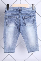 Babyhola 1-8 Yaş Şık Kız Çocuk Önden Fırfırlı Kot Kaprili Takım 3123 thumbnail 8