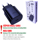 Samsung A34 Şarj Aleti Type-C 25W Hızlı Şarj Cihazı ve 5A Kablosu Samsung Galaxy A34 5G Şarj Cihazı - 5