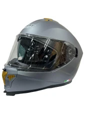 Sway 865 Full Face Double Visor Güneş Gözlüklü Kapalı Motosiklet Kaskı M Beden Mat Gri - 1
