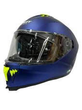 Sway Xbyc 865 Full Face Güneş Gözlüklü Kapalı Motosiklet Kaskı M Beden Mat Mavi thumbnail 1