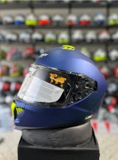 Sway Xbyc 865 Full Face Güneş Gözlüklü Kapalı Motosiklet Kaskı M Beden Mat Mavi thumbnail 6