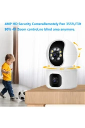 360° Full Hd Çift Kameralı 1080p Smart Ip Akıllı Güvenlik Kamera Uzaktan Izleme - 2