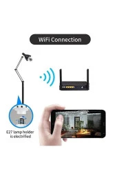 Ampul Kamera Harekete Duyarlı Gece Görüşlü Kablosuz Bebek Izleme Kamerası Güvenlik Akıllı Wifi 360 - 1