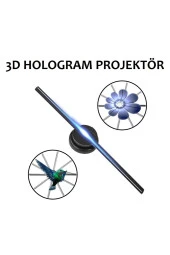 3d Fan Hologram Projektör Logo Led Ekran 224 Led 3 Boyutlu Holografik Reklam Wifi Foto Video Oynatma - 1