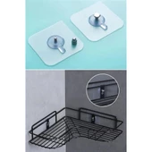 BİZAHMETGELSİN® Süper Güçlü Çerçeve Askısı Pin Delgisiz Vidalı Tırnak Kanca Yapışkanlı Raf Tutucu Askı 5li - 9