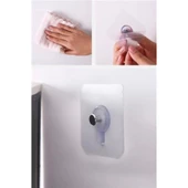 BİZAHMETGELSİN® Süper Güçlü Çerçeve Askısı Pin Delgisiz Vidalı Tırnak Kanca Yapışkanlı Raf Tutucu Askı 5li - 11