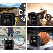 KOBB KB420 12Volt/Şarjlı 150PSI Taşınabilir Dijital Basınç Göstergeli Led Aydınlatmalı Lastik Şişirme Pompası - 2