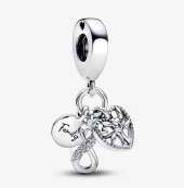 Pandora 792201C01-Sonsuz Aile Sevgisi Üçlü Sallantılı Charm - 1