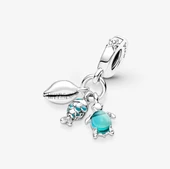 Pandora 791697C01-Balık, Deniz Kaplumbağası ve Deniz Kabuğu Üçlü Sallantılı Charm - 2
