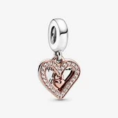 Pandora 788693C01-Işıltılı El Yapımı Kalp Şeklinde Sallantılı Charm - 3
