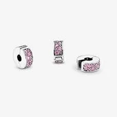 Pandora Pembe Pavé Klips Charm 791817PCZ thumbnail 3