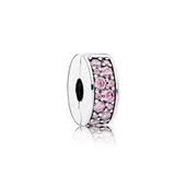 Pandora Pembe Pavé Klips Charm 791817PCZ thumbnail 1