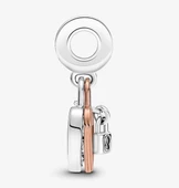 Pandora 780087C01-Kalp ve Kilit Çift Sallantılı Charm - 2