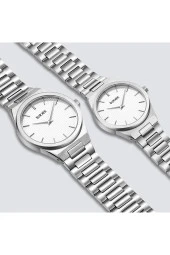 Burker Adam & Eve Silver White Çift Kol Saati thumbnail 3