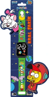 Miniflak Kral Şakir Lisanslı KS5091 Yeşil Led Çocuk saati thumbnail 1