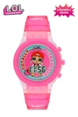 MiniFlak Lisanslı L.O.L. SURPRISE! LOL7210 Kız Çocuk Pembe Işıklı Kız Çocuk Kol Saati - 1