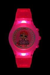 MiniFlak Lisanslı L.O.L. SURPRISE! LOL7210 Kız Çocuk Pembe Işıklı Kız Çocuk Kol Saati - 8