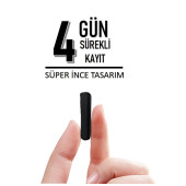 4 Gün Aralıksız Ses Kayıt Cihazı Mikro Boyutta Sese Duyarlı Özellikli - 1