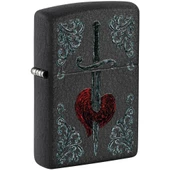Zippo Çakmak 48617 Heart Dagger Tattoo Design - 1