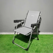 Argeus Rock Katlanabilir Kamp Sandalyesi Bardaklı - Kül Gri (A-14) thumbnail 1