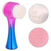 BİZAHMETGELSİN® Çift İşlevli Renkli Cilt Yüz Temizleme Fırçası Peeling Masaj Etkili Gözenek Temizleyici Alet - 4