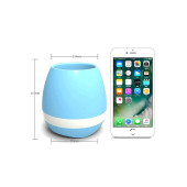 Mikado MD-P15BT Mavi Tf Kart Destekli Çiçek Saksı Akıllı Dokun Bluetooth Speaker - 2
