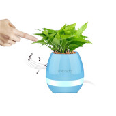 Mikado MD-P15BT Mavi Tf Kart Destekli Çiçek Saksı Akıllı Dokun Bluetooth Speaker - 4