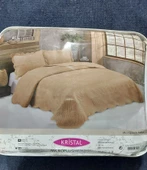 Kristal Microplush Çift Kişilik Yatak Örtüsü (260x240)-Kahve - 2