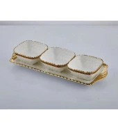 Hammered Beyaz Gold 3 Lü Kahvaltılık - 1