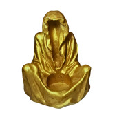 Mantrik Mistik Buhurdanlık Mumluk Tütsülük 15 x 12 cm Gold - 2