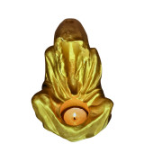 Mantrik Mistik Buhurdanlık Mumluk Tütsülük 15 x 12 cm Gold - 4