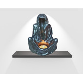 Mantrik Mistik Buhurdanlık Mumluk Tütsülük 15 x 12 cm Gümüş - 1