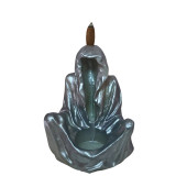 Mantrik Mistik Buhurdanlık Mumluk Tütsülük 15 x 12 cm Gümüş - 4