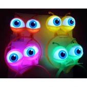 Rengarenk 3 Farklı Fonksiyonda Yanan Led Işıklı Uzaylı Göz Taç 1 Adet 18x12 cm - 1