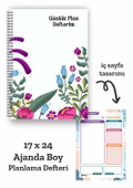 Çiçek Bahçesi Günlük Planlayıcı Defter  - Ders Çalışma Planlayıcı Defteri - Planlama Defteri - 1