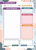 Çiçek Bahçesi Günlük Planlayıcı Defter  - Ders Çalışma Planlayıcı Defteri - Planlama Defteri - 4