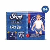 Sleepy Jeans Külot Bez 4 Beden Maxi 4'lü Jumbo 120 Adet (7-14 Kg) - 2